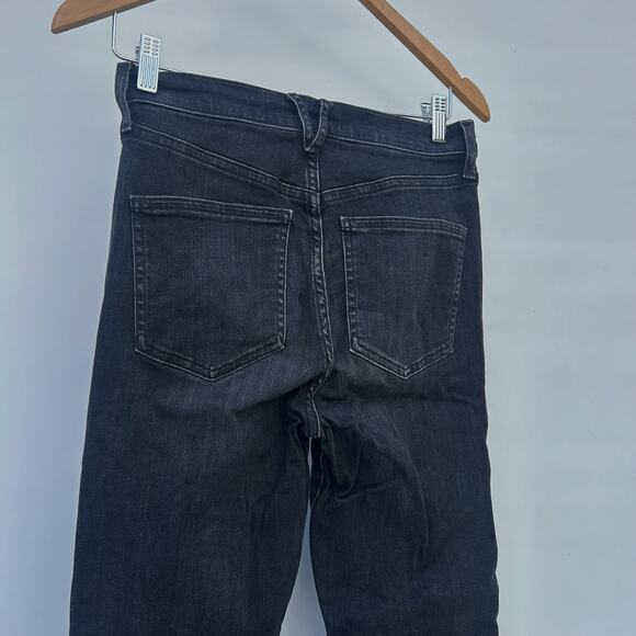 Veronica Beard Ryleigh Slim Straight High Rise Washed Onyx Jeans Black 27 - Picture 10 of 12